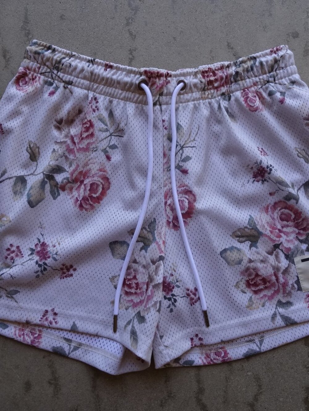 Ryoko Rain Floral Pearl Mesh Shorts Mens 30